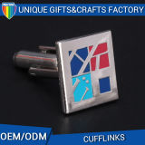Factory Manufacture Colourful Jigsaw Puzzle Cufflinks for Men