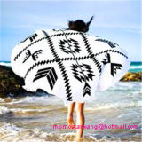 100% Cotton Round Circle Printed Beach Towel with High Quality