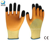 13G Polyester Liner Latex 3/4 Coated Finger Reinforced Work Glove