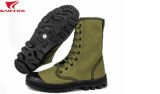 Olive Green High Leg Canvas Cheap Trianing Military Boots