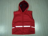 Safety Reflective Red Rain Vest Jacket Fashionable Rain Coats