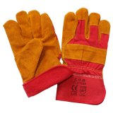 Cow Split Leather Safety Rigger Protective Glove with Full Lining
