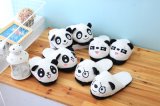 Cute Plush Black and White Panda Shape Slippers