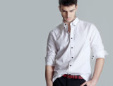 Fashion Stylish Long Sleeve Casual Shirt Made to Measure Men's White Shirt