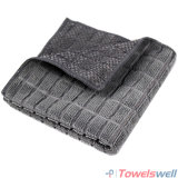 Microfiber Checkered Kitchen Dish Towel with Mesh