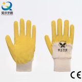 Cotton Interlock Shell Latex 3/4 Coated Safety Work Gloves (L024)