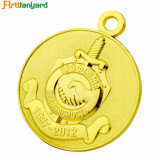 3D Shaped Metal Medal with Retro Design