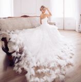 Strapless Bridal Ball Gowns Flora Tulle Wedding Dress Lb9187