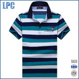 Mens Fashion Brands Short Sleeve Striped Polo Shirt