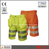 Safety Men's Reflective Trousers Pants Hi Vis Shorts