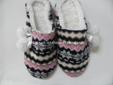 Custom OEM Ladies Knitted Indoor Slippers Footwear Women Knit Shoes