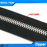 5# Silver Corn Teeth Metal Zipper