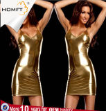Sexy Patent Leather Womens Undergarment Girls Stylish Hot Nightgown Bling Lingerie