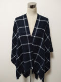 Lady Fashion Acrylic Knitted Blanket Wrap (YKY4534B)