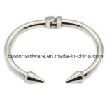 Silver Stainless Steel Women Bracelet with Cone Arrow End Cuff