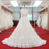 Fashionable Luxury Wedding Dress with Applique 3D Flowers Bridal Gown