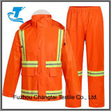 Men's Reflective Orange Traffic Rain Pants and Jacket