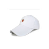 White Canvas Baseball Cap 3D Embroidery Logo Good Flexibility (YH-BC058)