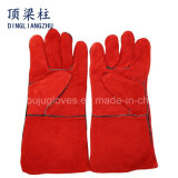 14 Inch Red Hand Safety Leather Welding Gloves in China