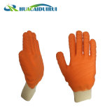 Abrasion Resistance Palm 3/4 Coated Latex Gloves Wave Finish