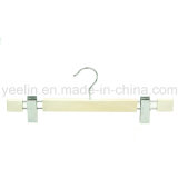 Fashionable Design Wooden Pant/Trousers/Skirt Hanger with Metal Clips