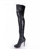 New Style Classical Black Fashion Knight Boots (HS17-078)