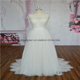 Elegant Lace Sleeveless Latest Gown Design Wedding Dress