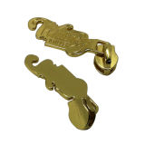 Fashionable Luxury Custom Metal Zipper Puller Gold Metal Zipper Slider