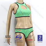 Neoprene High Neck Two Pieces Maillot Ladies Swimsuit