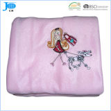 100%Polyester Polar Fleece Coral Fleece Promotional Embroidery Blanket