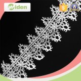 Lurex Thread Snowflake Pattern with Scallop Chemical Lace