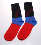 Three Color Stitching Football Socks