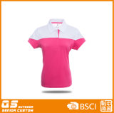 Lady's Polyester Polo Short Sleeve Shirt