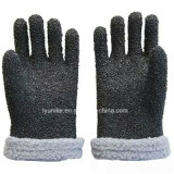 Black Anti Slip Large Particle Rubber Dots PVC Gloves
