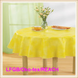 PVC Printed Table Clothes with Nonwoven / Flannel Backing