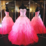 Pink Quinceanera Dresses Sweetheart Crystal Prom Ball Gowns Q201628