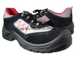 Suede Leather & Oxford Fabric Safety Shoes with Meshing Lining (HQ03031)