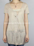 Women Knitted Round Neck Short Sleeve Fashion Clothes (11SS-026)