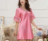 Summer Women's Sexy V-Neck Best Quality Silk Pajamas