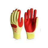 7g /10g Tc Cotton Laminate Latex Coated Safety Gloves for Construction Workers
