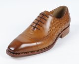 New Design Flat Brown Mens Genuine Leather Business Shoes (NX 420)