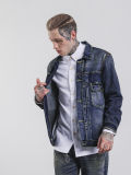 High-End 100% Cotton Men's Denim Jacket with Custom Label
