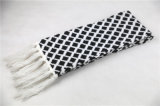 Unisex Winter Warm Diamond Checked Fringes Heavy Knitted Scarf (SK174)