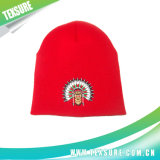 Customized Solid Color Acrylic Beanie Knitted Hat/Caps with Embroidery (002)