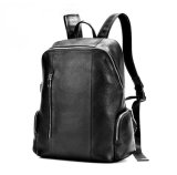 Good Quality Low Price Top Grain Leather Laptop Bag Backpack for Men