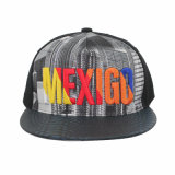 Best Selling Flat Caps Snapback Hat with Sublimation Printing Embroidery