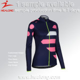 Healong Customized Sublimated Girls Bicycle Cycling Jersey Shirt