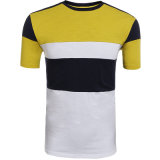 Manufacturer Wholesale Men's Contrast Color Crew Collar Cool Slim Fit T-Shirt