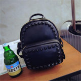 Korean Version of The New PU Rivet Leather Female Bag / Casual Fashion Color Rivet Backpack (GB#7859)