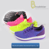 Fluorescent Colors Running Casual Footwear for Woman with PVC Injected Outsole